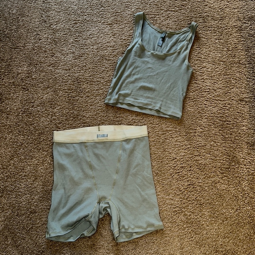 SKIMS cotton rib mineral set